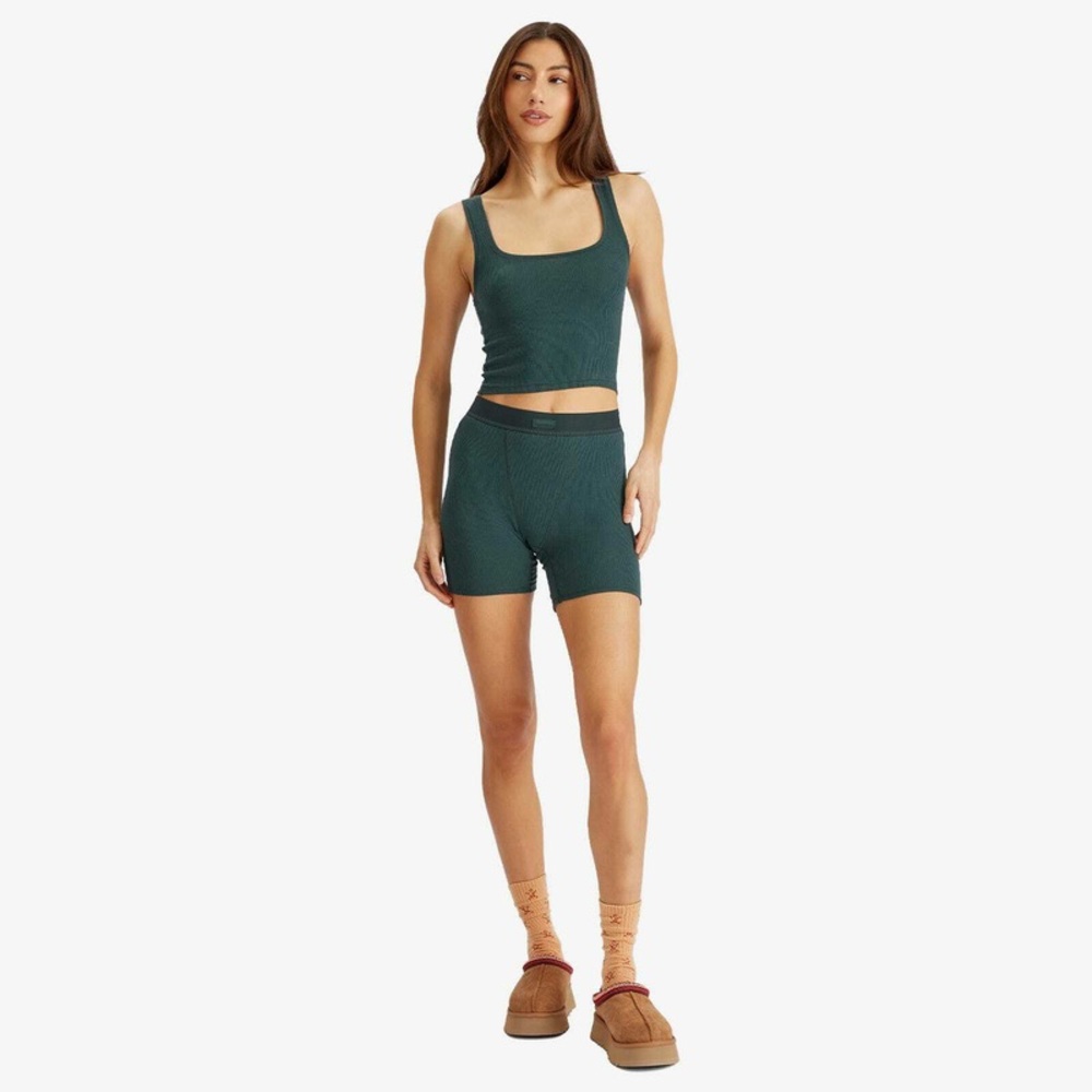 Skims Cotton Rib Boxer Tank Set - Picture 2 of 5